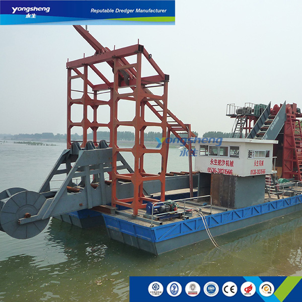 Chain bucket dredger